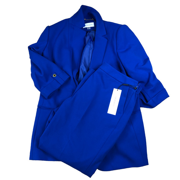 Calvin Klein | Jackets & Coats | Calvin Klein Suit Set Scuba Crepe Roll Tab Notch Jacket Pants Size 4 Cobalt | Poshmark Calvin Klein | Jackets & Coats | Calvin Klein Suit Set Scuba Crepe Roll Tab Notch Jacket Pants Size 4 Cobalt | Poshmark
